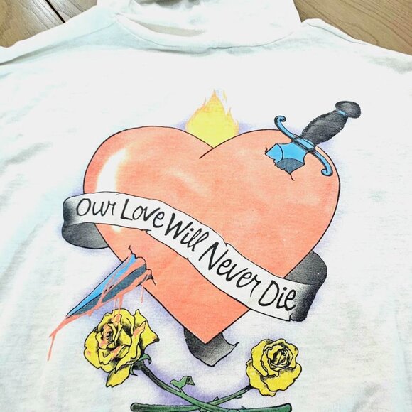 ULTRA RARE Krokus Metal Band LS Hoodie 1985 VTG Womens M Double-Sided Cotton - Picture 6 of 16